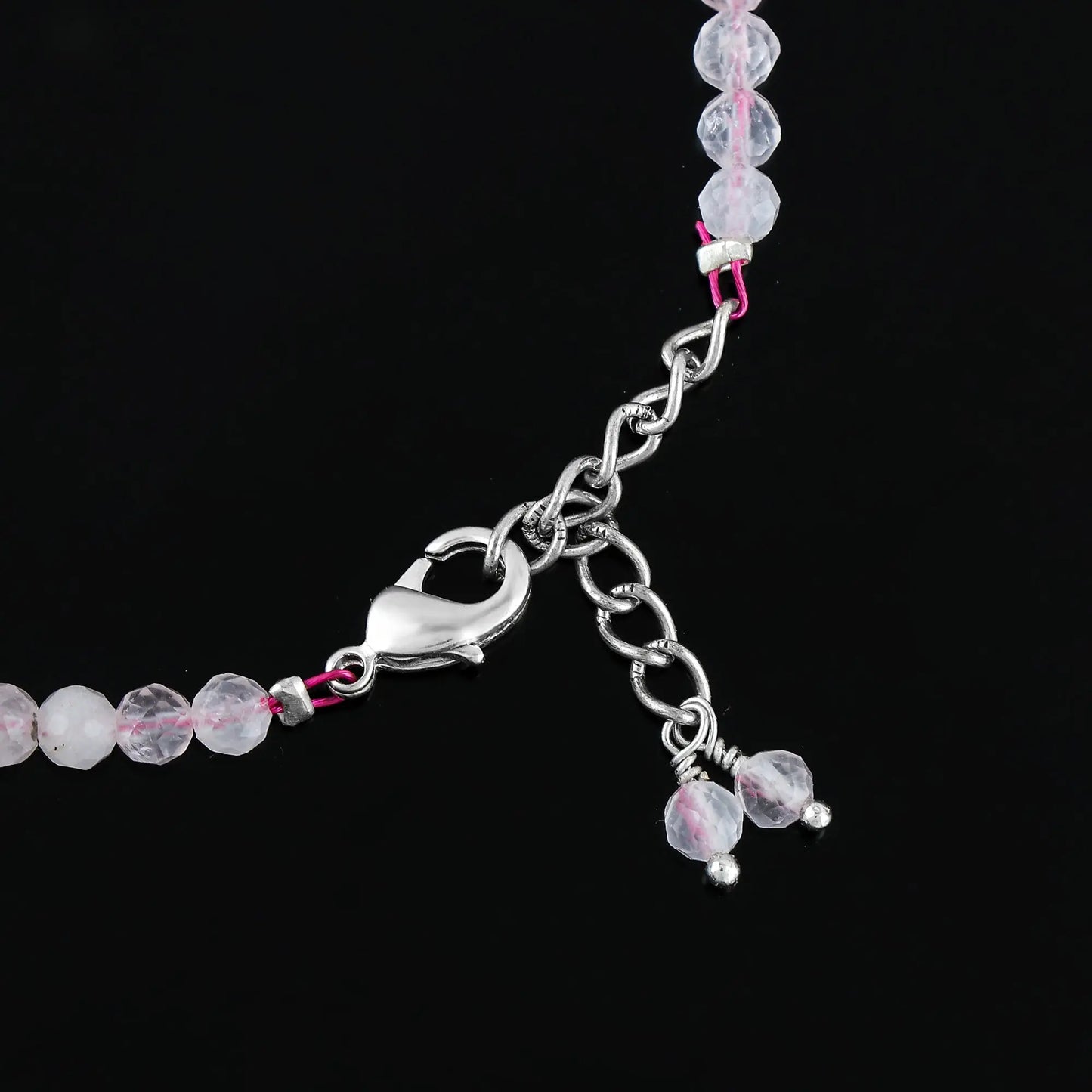 Rose Quartz Healing Bracelet | Natural Micro Round Pink Gemstone Beads Armonia