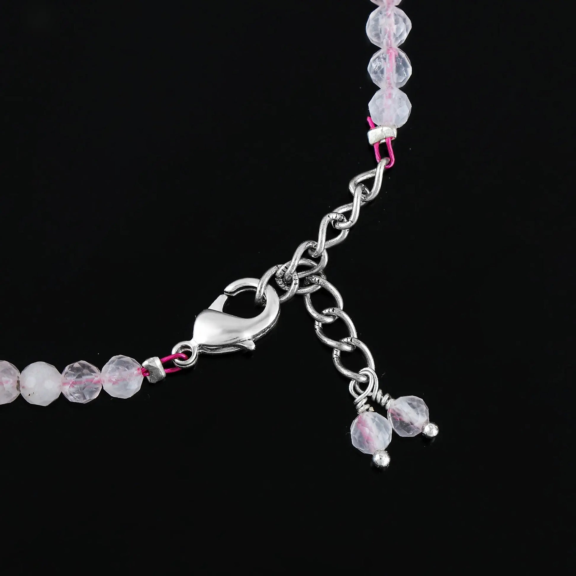 Rose Quartz Healing Bracelet | Natural Micro Round Pink Gemstone Beads Armonia