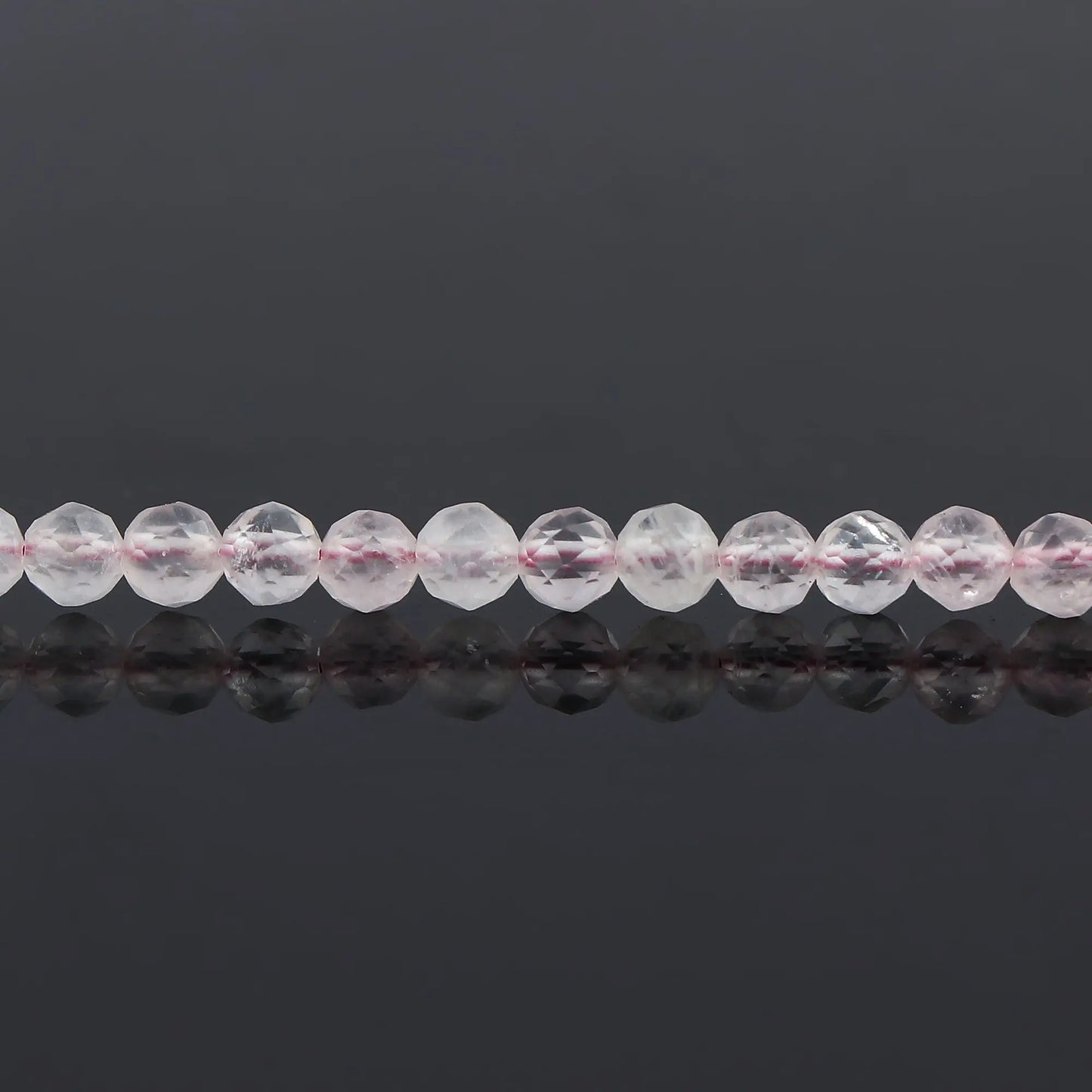 Rose Quartz Healing Bracelet | Natural Micro Round Pink Gemstone Beads Armonia