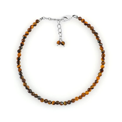 Multi Tiger Eye Healing Bracelet | Natural Micro Round Gemstone Beads Armonia