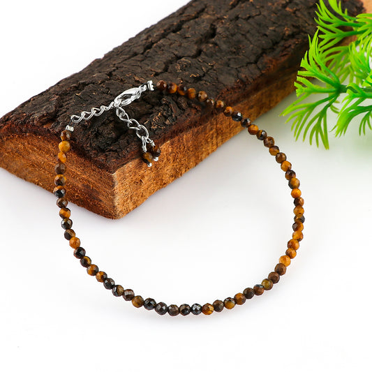 Multi Tiger Eye Healing Bracelet | Natural Micro Round Gemstone Beads
