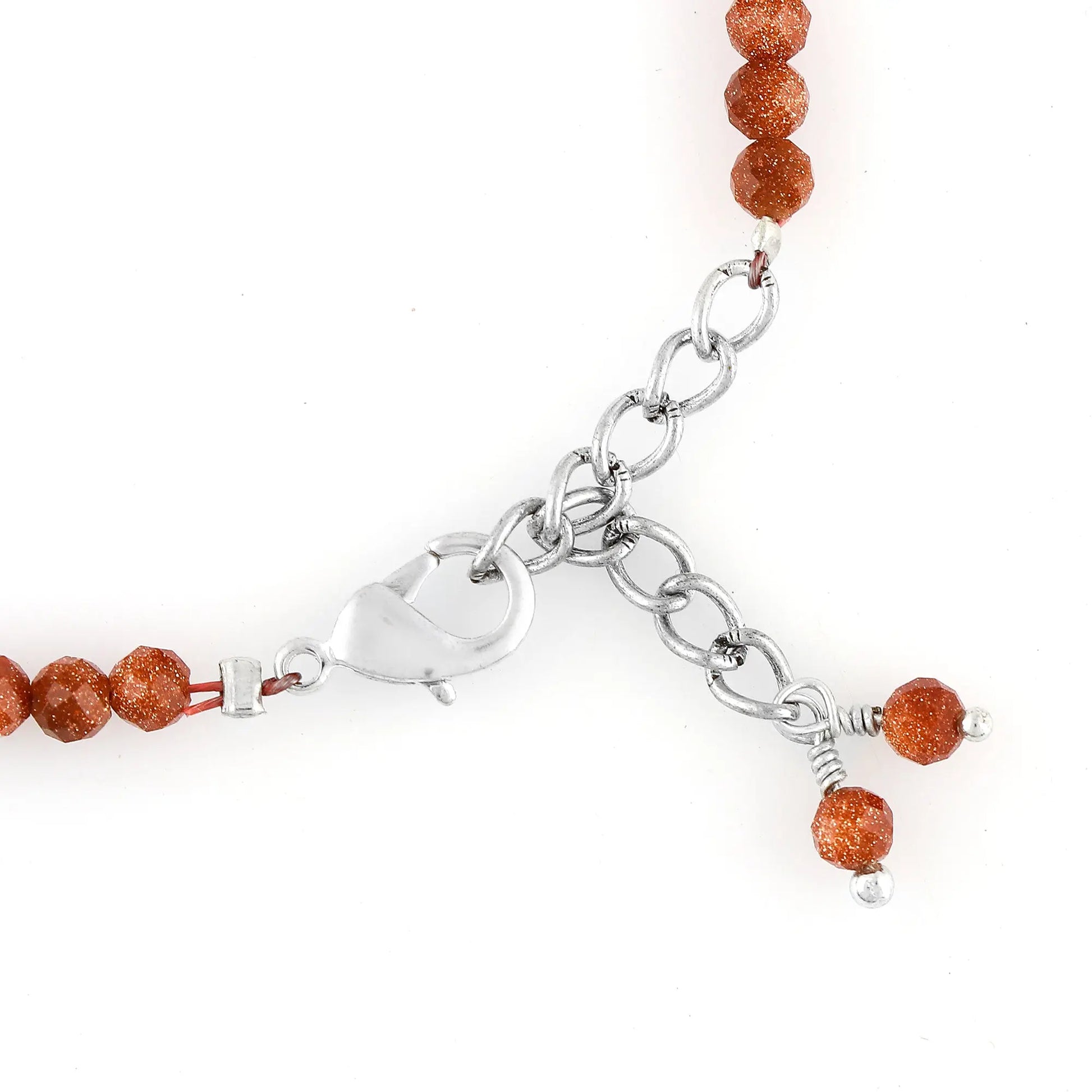 Brown Sunstone Healing Bracelet | Natural Micro Round Shimmer Beads Armonia