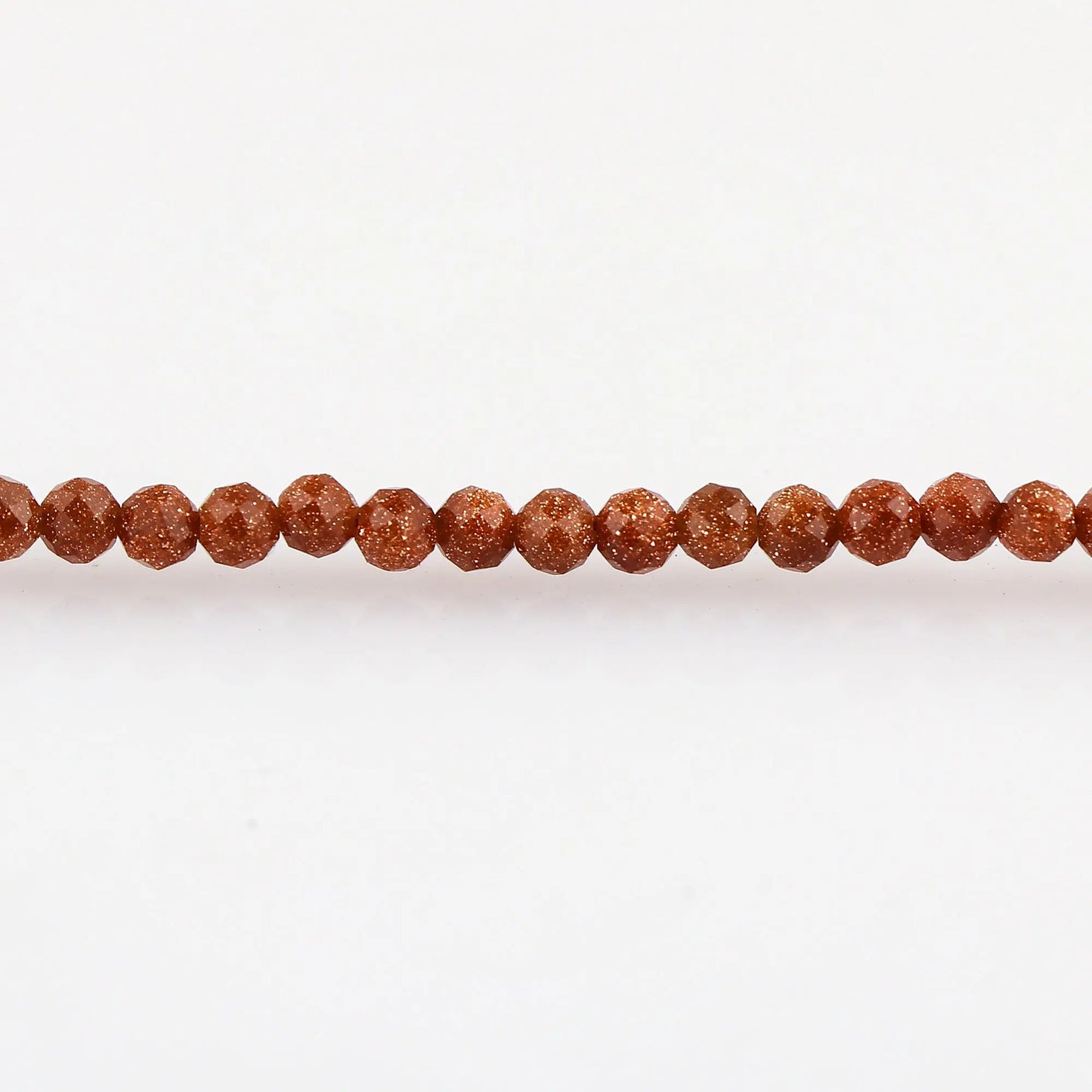 Brown Sunstone Healing Bracelet | Natural Micro Round Shimmer Beads Armonia