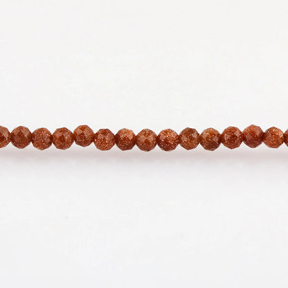 Brown Sunstone Healing Bracelet | Natural Micro Round Shimmer Beads Armonia