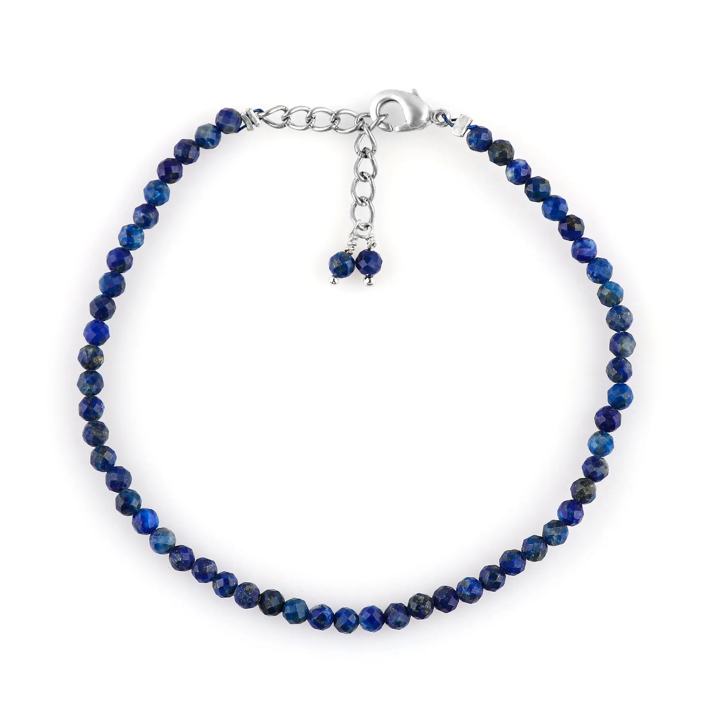Lapis Lazuli Healing Bracelet | Natural Micro Round Blue Gemstone Beads Armonia