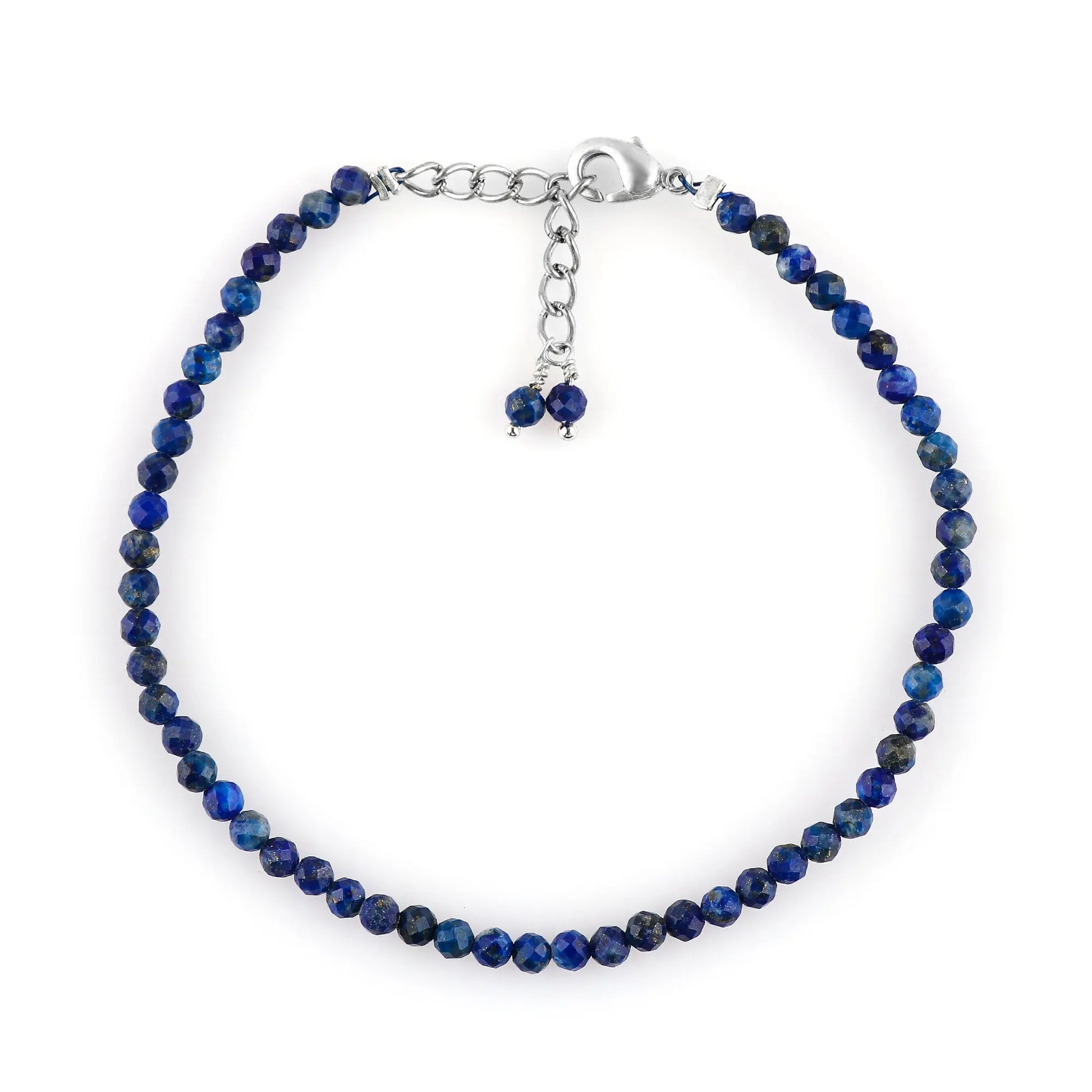 Lapis Lazuli Healing Bracelet | Natural Micro Round Blue Gemstone Beads Armonia