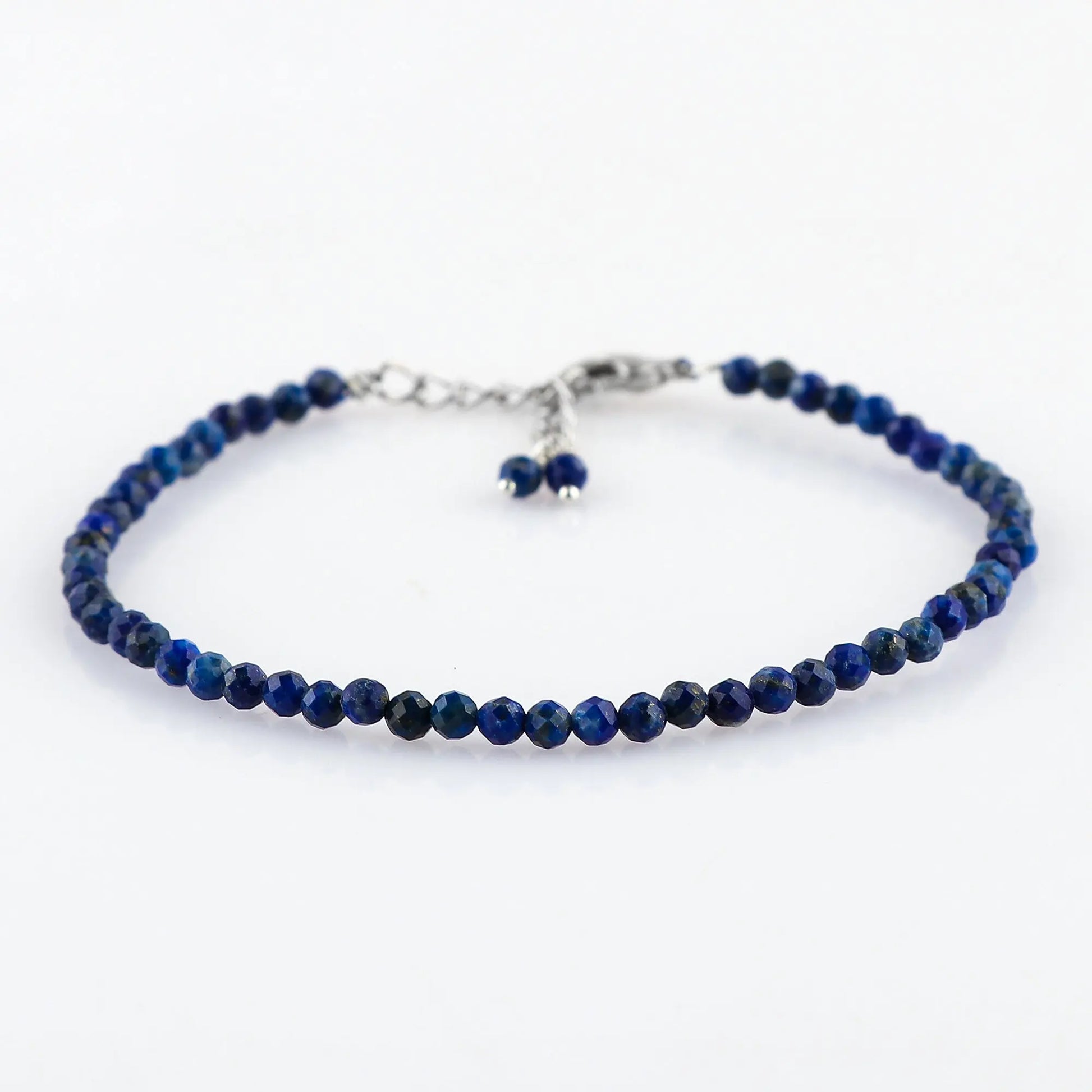 Lapis Lazuli Healing Bracelet | Natural Micro Round Blue Gemstone Beads Armonia