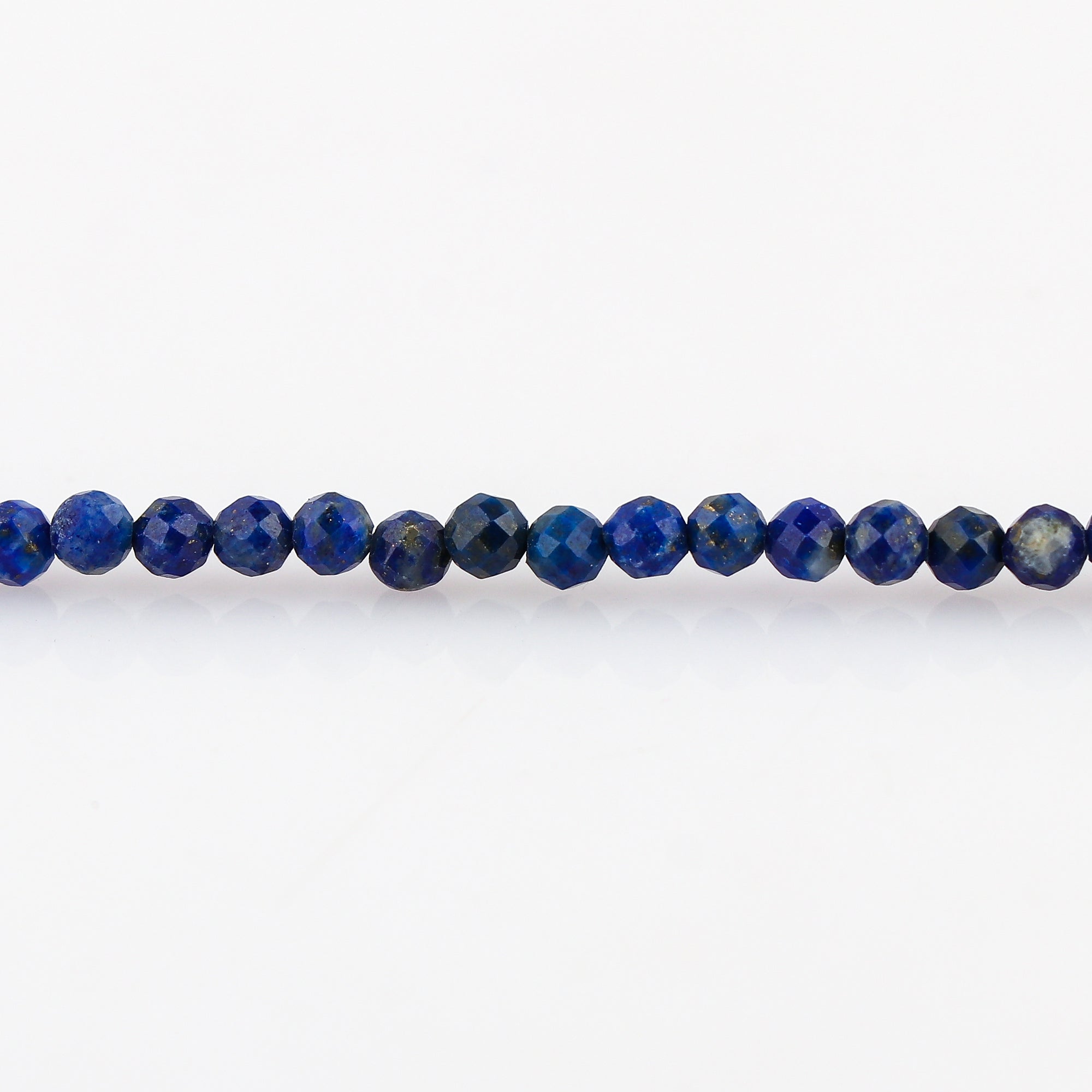 Natural Lapis Lazuli Gemstone Micro Round Beads Bracelet, Birthstone Healing Crystal