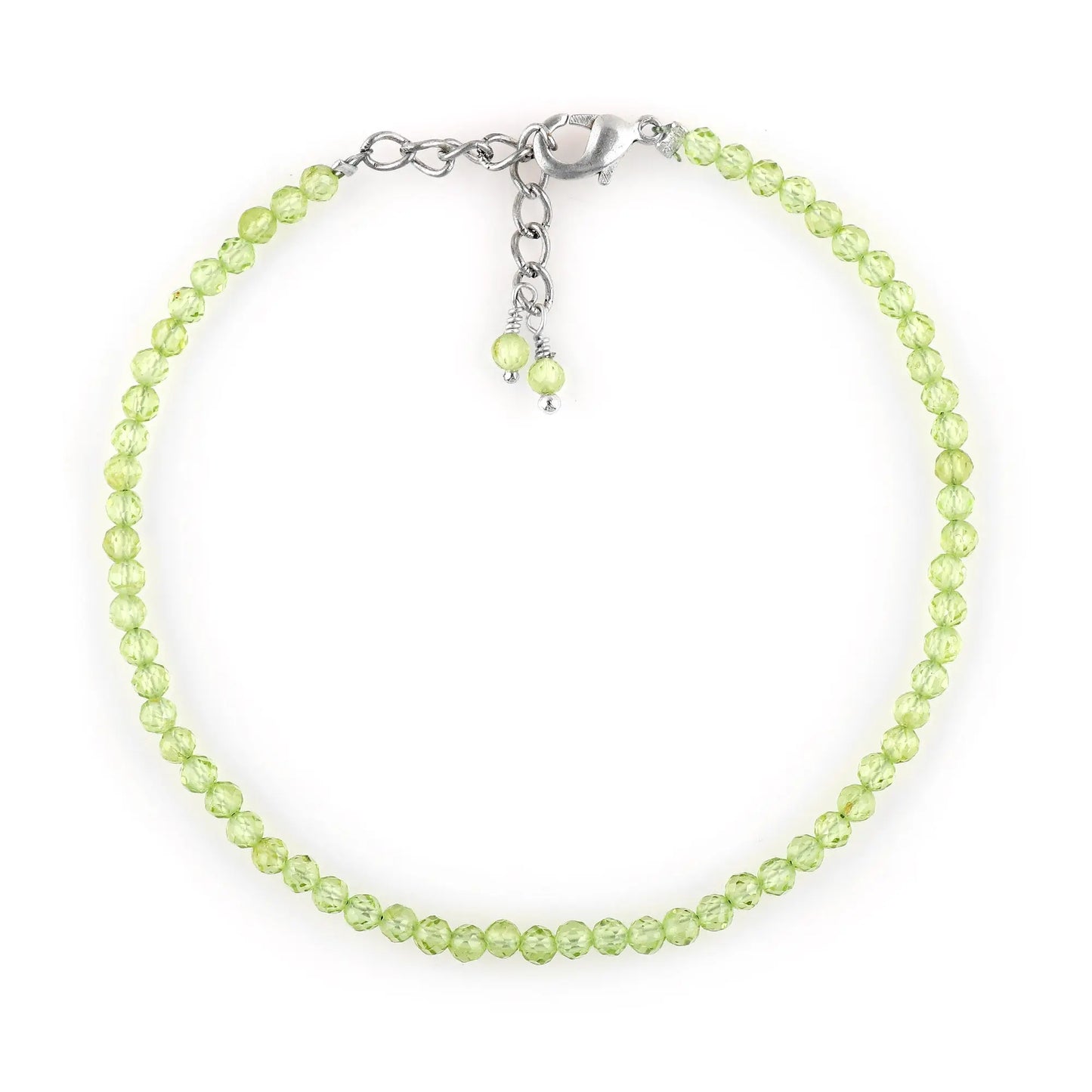 Green Prehnite Healing Bracelet | Natural Micro Round Gemstone Beads Armonia