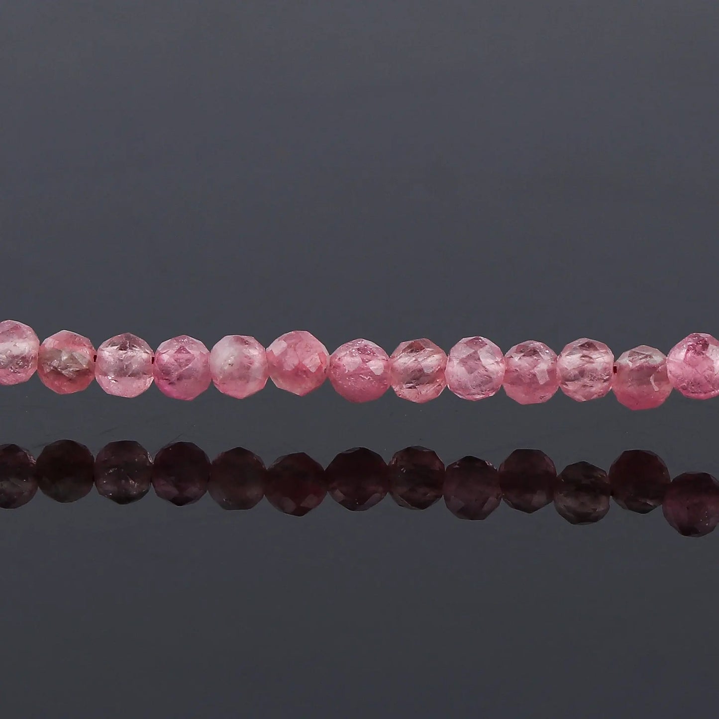 Pink Tourmaline Healing Bracelet | Natural Micro Round Gemstone Beads Armonia
