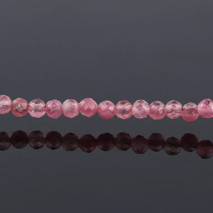 Pink Tourmaline Healing Bracelet | Natural Micro Round Gemstone Beads Armonia