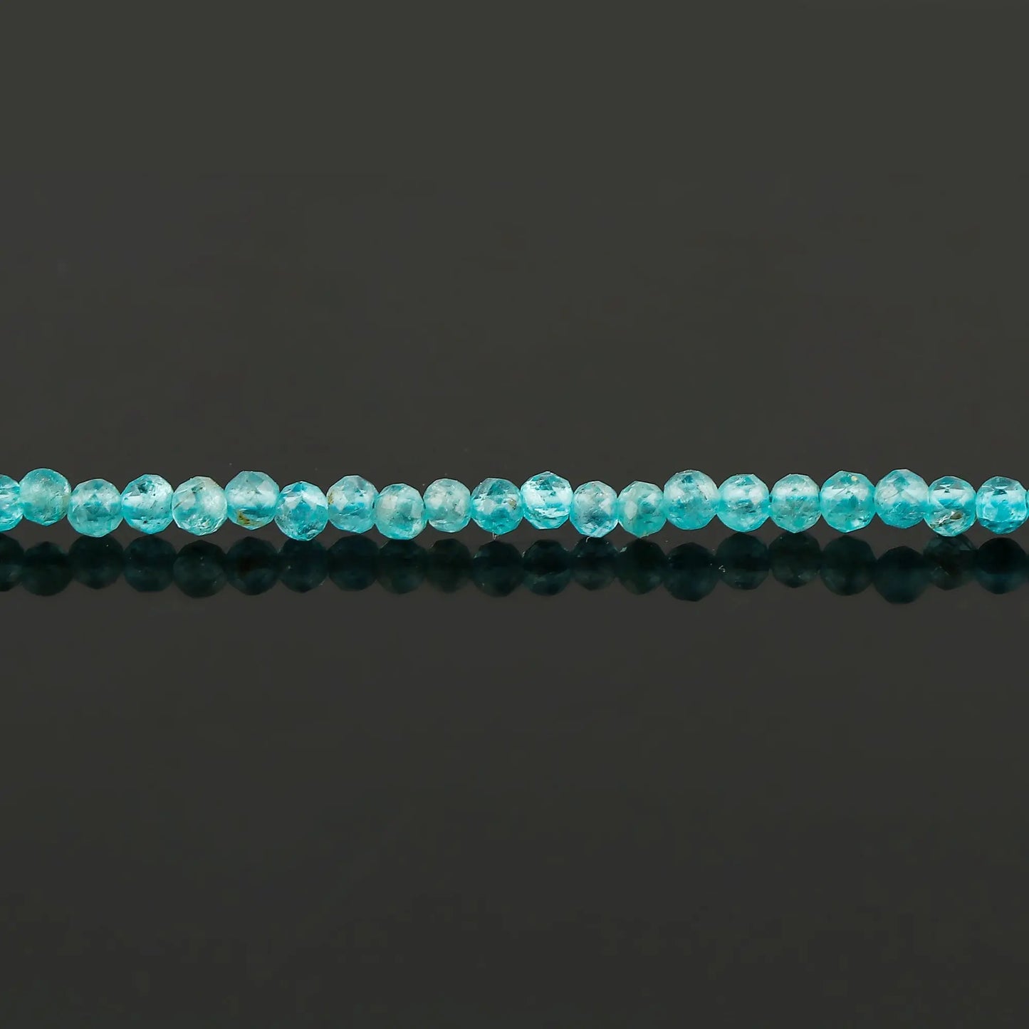 Blue Apatite Healing Gemstone Bracelet | Natural Micro Round Beads Jewelry Armonia