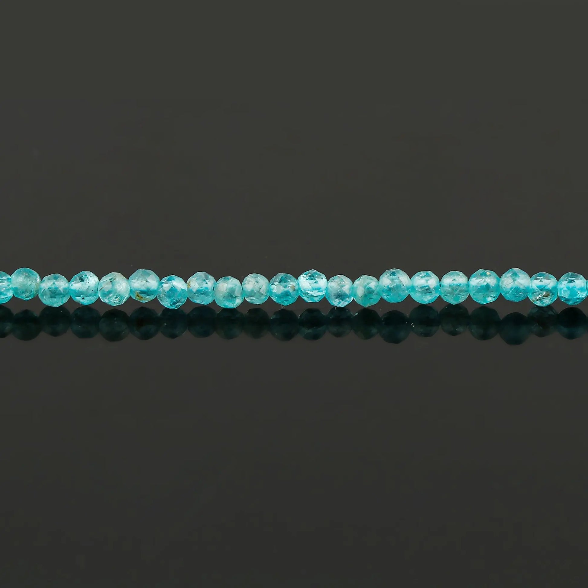 Blue Apatite Healing Gemstone Bracelet | Natural Micro Round Beads Jewelry Armonia