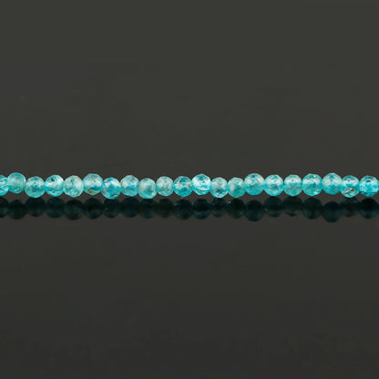 Blue Apatite Healing Gemstone Bracelet | Natural Micro Round Beads Jewelry Armonia