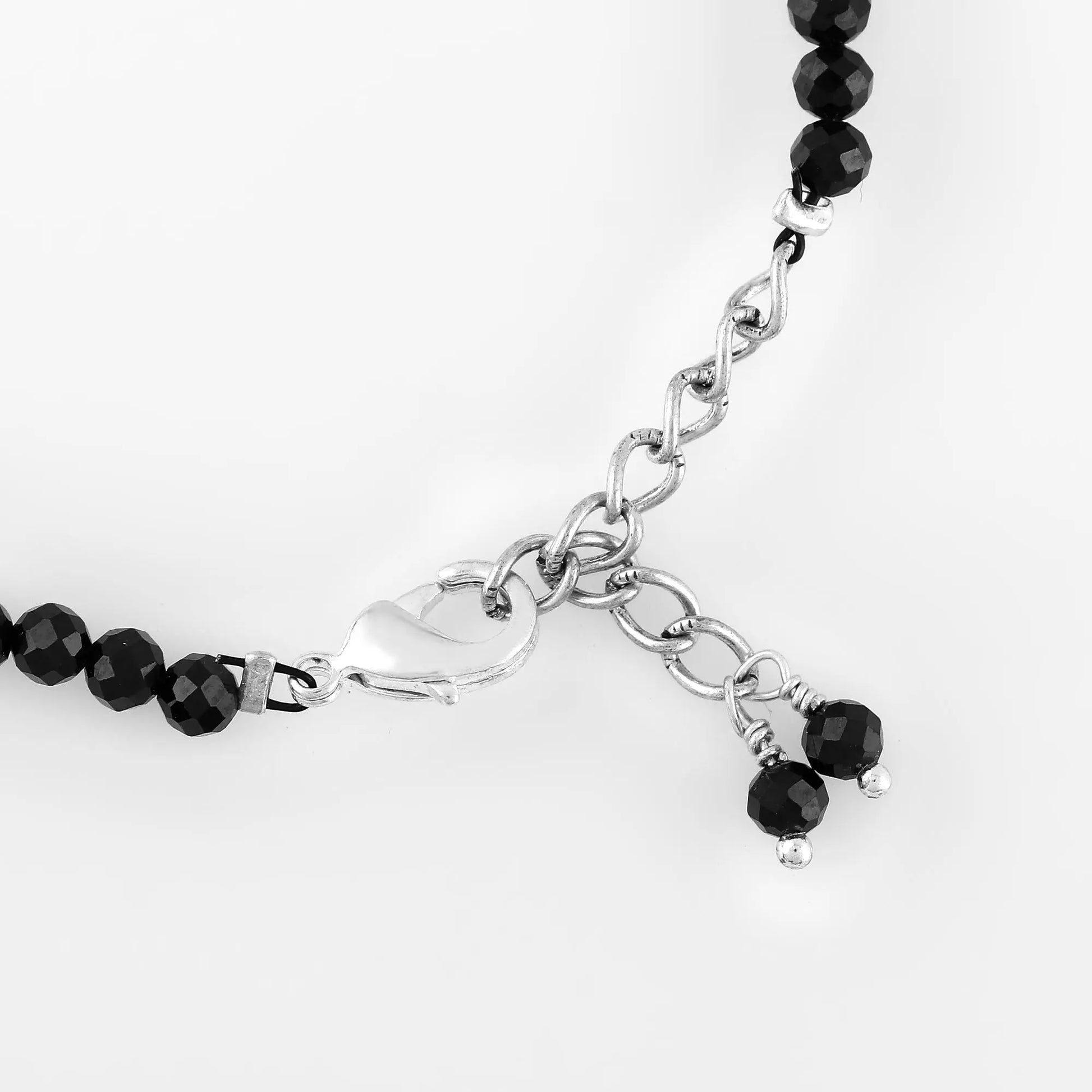 Black Spinel Healing Gemstone Bracelet | Natural Faceted Crystal Beads Armonia