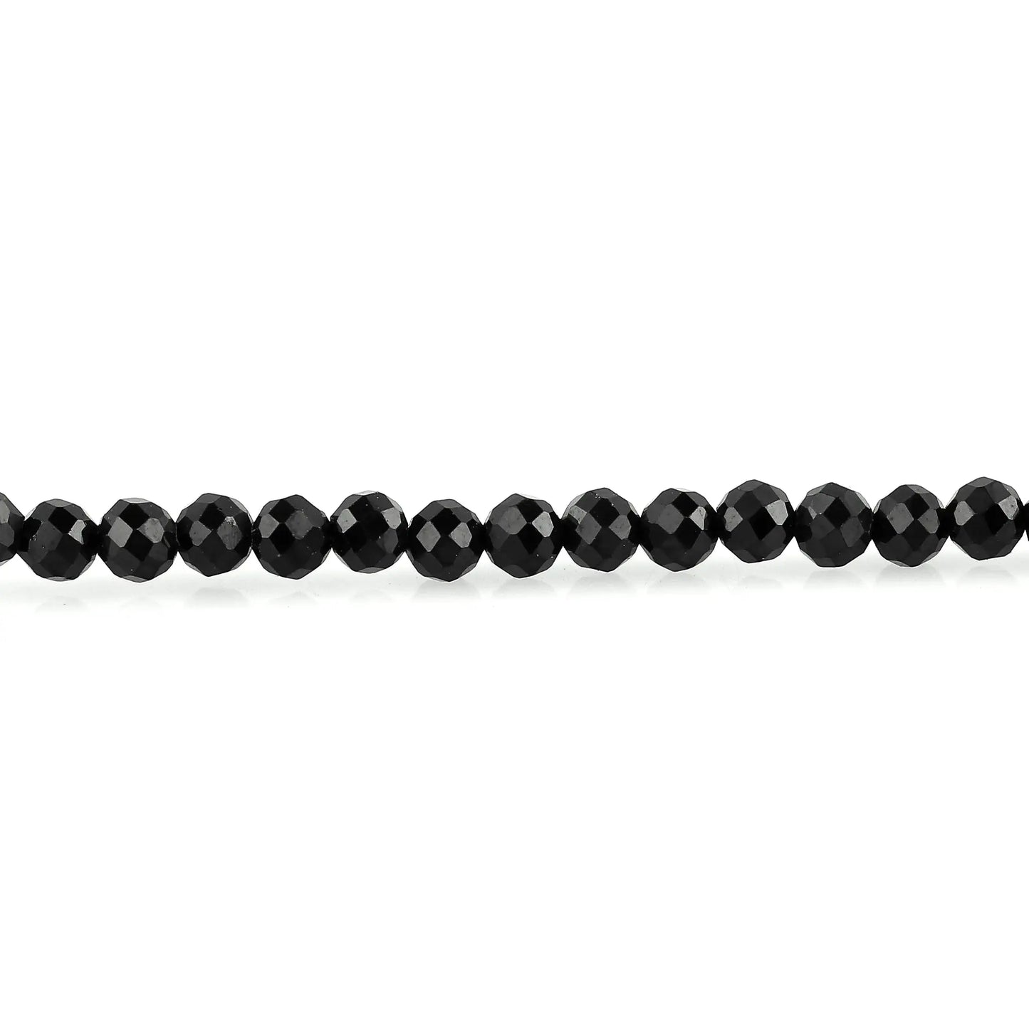 Black Spinel Healing Gemstone Bracelet | Natural Faceted Crystal Beads Armonia