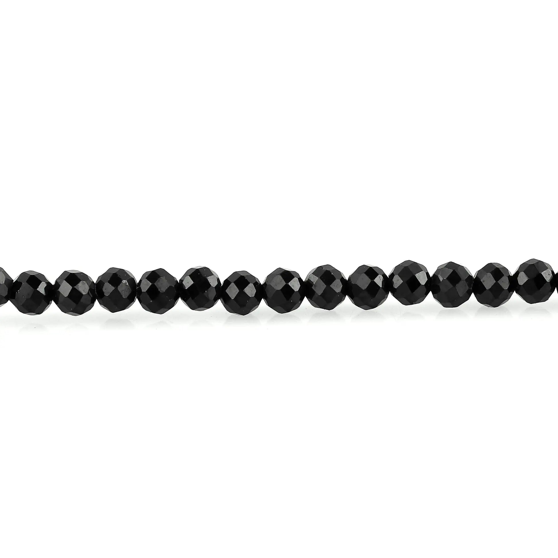Black Spinel Healing Gemstone Bracelet | Natural Faceted Crystal Beads Armonia