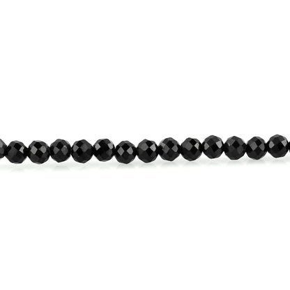Black Spinel Healing Gemstone Bracelet | Natural Faceted Crystal Beads Armonia