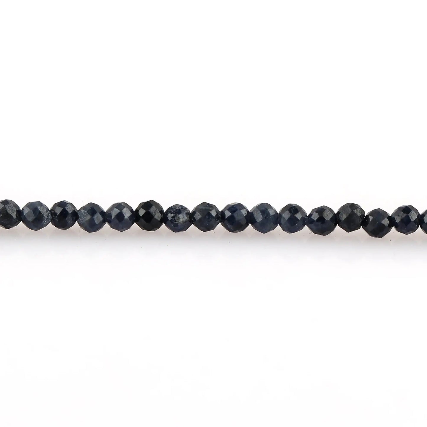 Genuine Blue Sapphire Beads Bracelet | Natural Micro-Faceted Gemstone Armonia