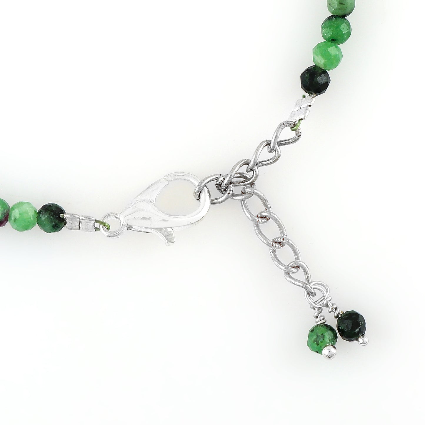 Ruby Zoisite Gemstone Bracelet with Micro-Faceted Round Beads – Natural Crystal Stone