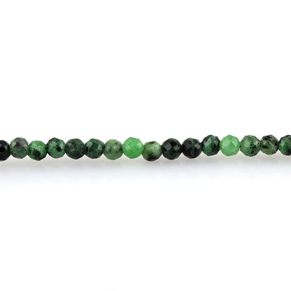 Ruby Zoisite Gemstone Bracelet with Micro-Faceted Round Beads – Natural Crystal Stone