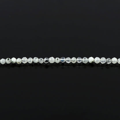 Natural Moonstone Micro-Faceted Round Beads Bracelet – Rainbow Healing Crystal Birthstone Jewelry