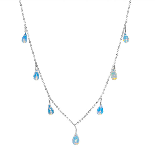 Rare Multicoloured Gemstone 22 Ct 7 Drop Ethiopian Necklace