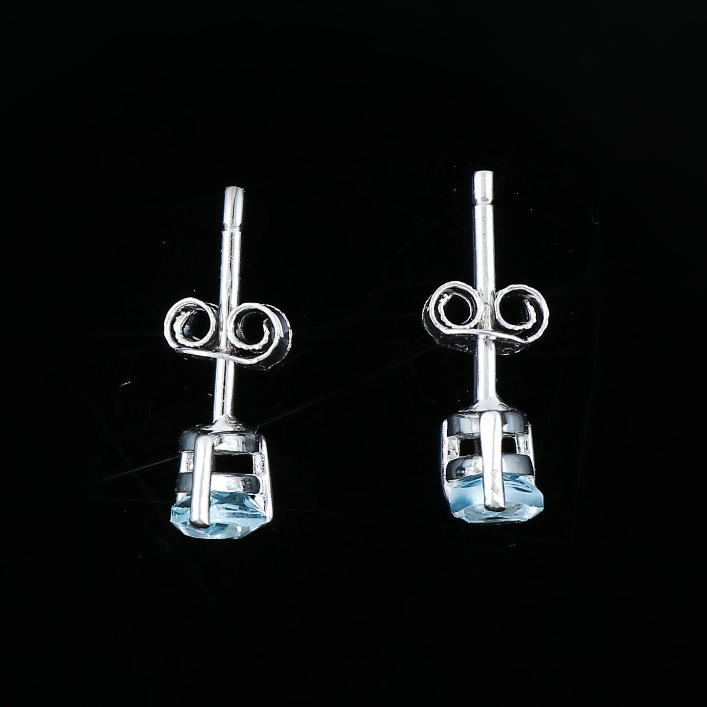 Natural Sky Blue Topaz Crystals Pear Shape Stud Earring For Women, Chakra Energy Healing Gemstone, Fine Crystal, Birthstone, Beautiful Women Simple Christmas Gift Jewelry