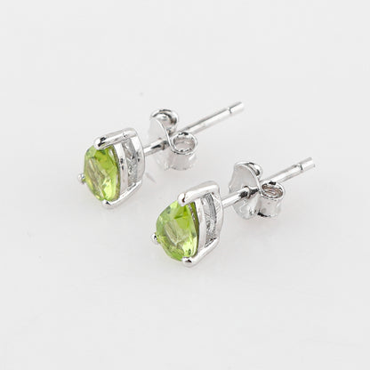 Natural Peridot Gemstone Pear Shape Stud Earring For Women, Chakra Energy Healing Real Crystal, August Birthstone, Peridot Stud Earrings Women Unique Christmas Gift Jewelry