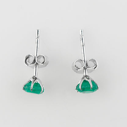 Natural Green Onyx Crystals Round Shape Stud Earring For Women, Chakra Energy Healing Gemstone, Real Crystal, Birthstone, Beautiful Women Simple Christmas Gift Jewelry