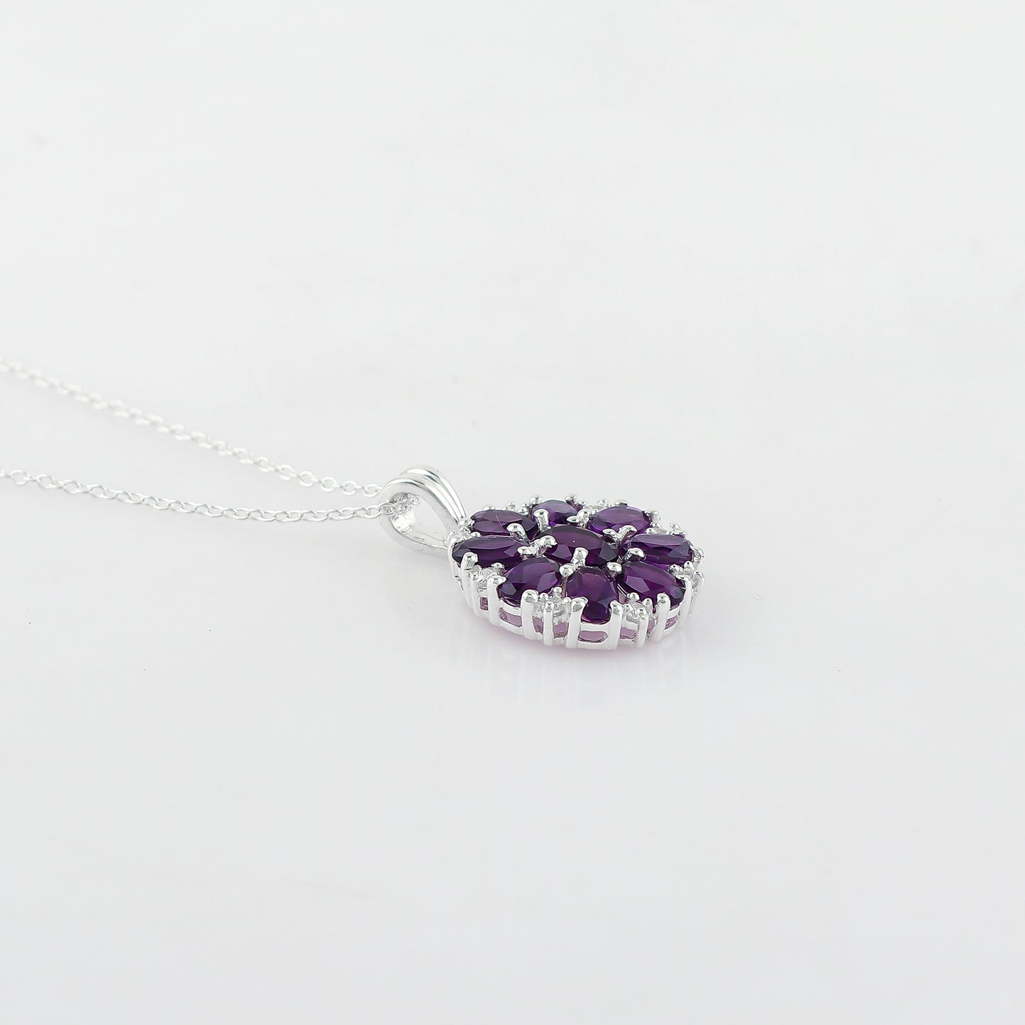Enchanting Amethyst Pendant Necklace crafted in 925 Sterling Silver