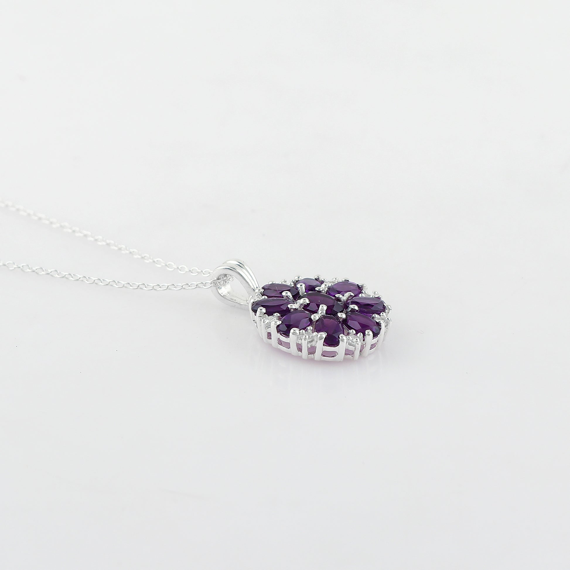 Enchanting Amethyst Pendant Necklace crafted in 925 Sterling Silver
