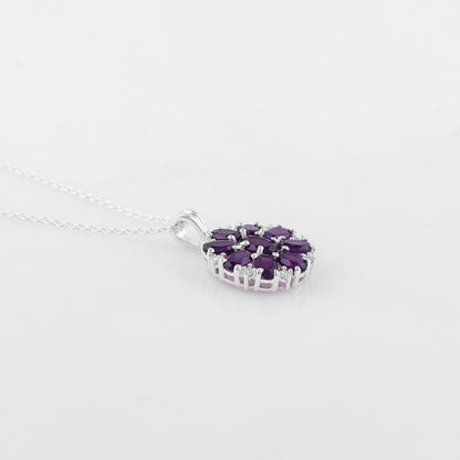 Enchanting Amethyst Pendant Necklace crafted in 925 Sterling Silver