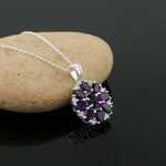Amethyst Pendant Necklace | February Birthstone Gift for Women & Mom