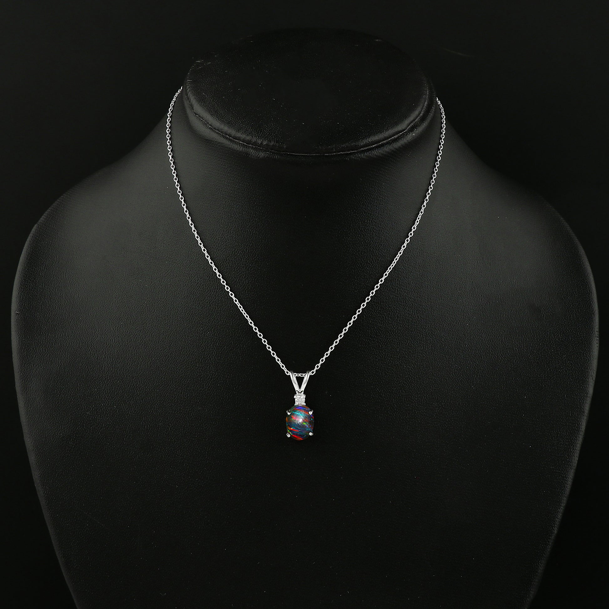 Elevating Beauty with 1.3 Ct Black Line Ethiopian Opal Pendant