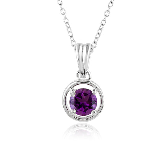 Real Amethyst Crystal Pendant Necklace, Natural Gemstone, Birthstone Crystal, Healing Stone, Gift for Women Mom Her, Statement Jewellery, 925 Sterling Silver 18 inch
