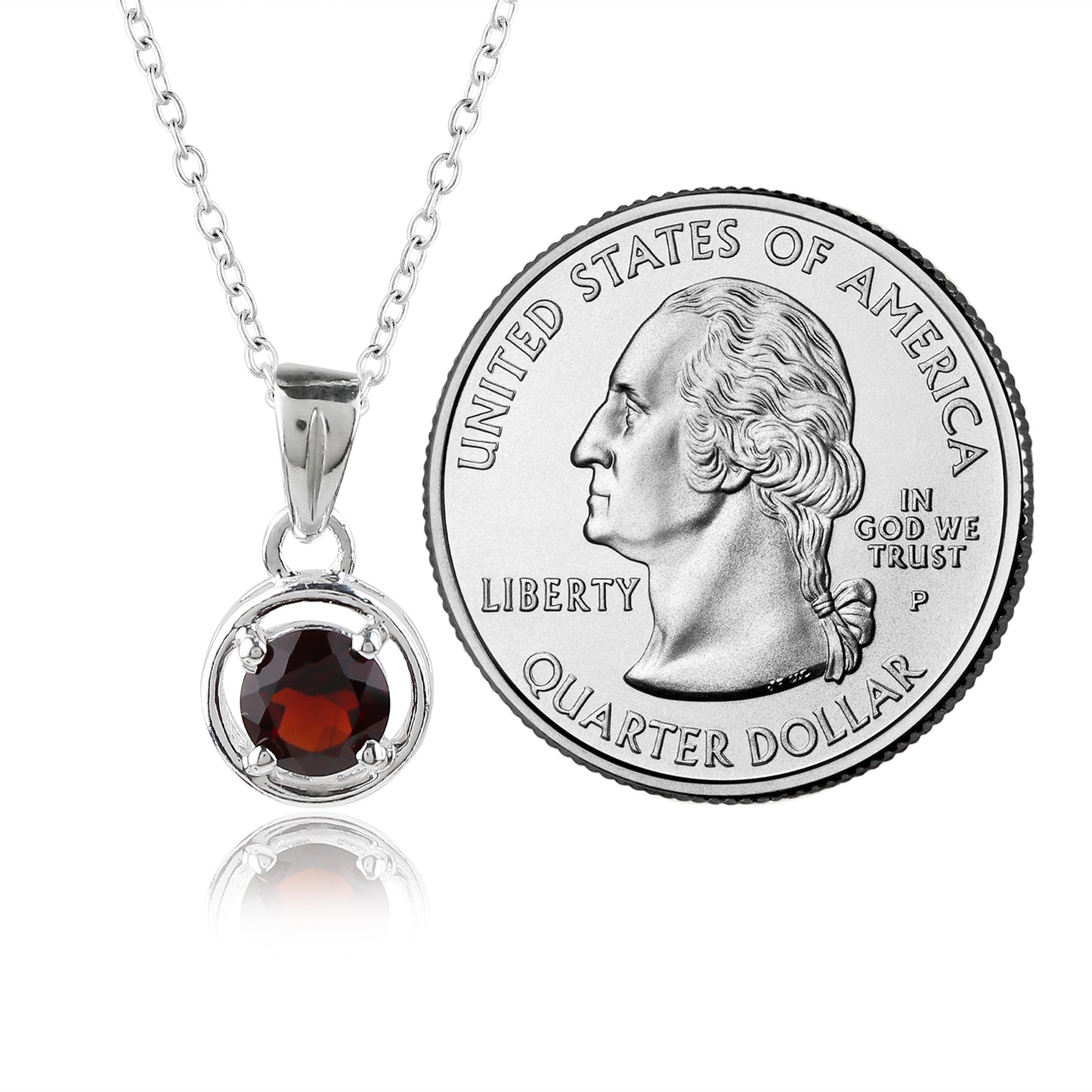 Real Garnet Crystal Pendant Necklace, Natural Gemstone, Birthstone Crystal, Healing Stone, Gift for Women Mom Her, Statement Jewellery, 925 Sterling Silver 18 inch