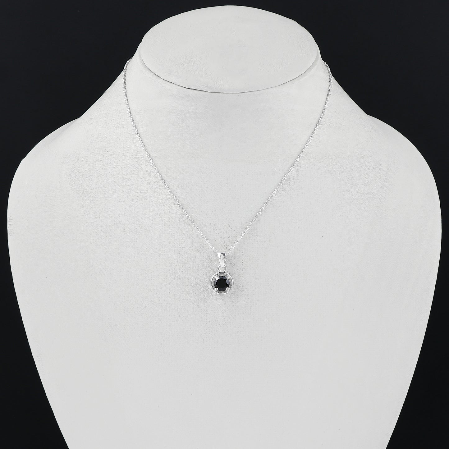 Real Black Spinel Crystal Pendant Necklace, Natural Gemstone, Birthstone Crystal, Healing Stone, Gift for Women Mom Her, Statement Jewellery, 925 Sterling Silver 18 inch