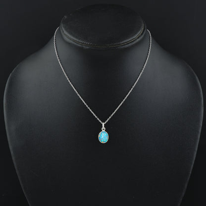 Stylish Pendant in 925 silver, handcrafted in 1.3 Ct Ethiopian Opal Gemstone
