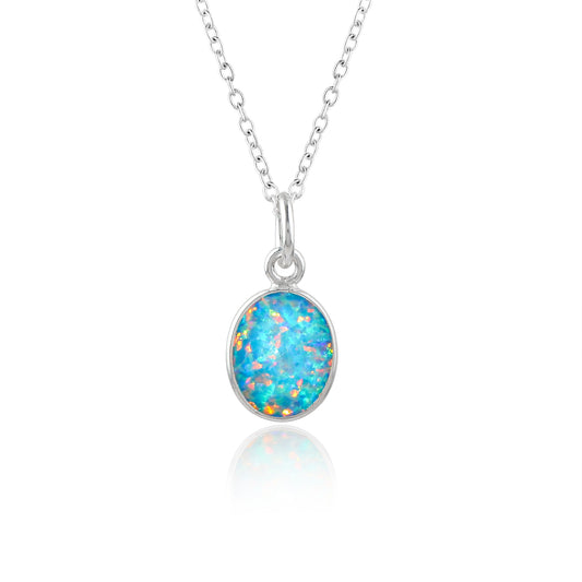 Dazzling beauty with 1.3 Ct White Dot Ethiopian Opal Pendant