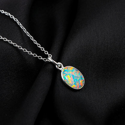 Enchanting 1.3 Ct White Dot Ethiopian Opal Pendant