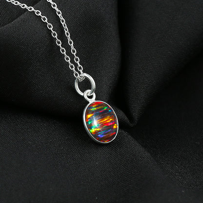 Unique Pear Shape Pendant in 1.3 Ct Ethiopian Opal crafted in 925 silver
