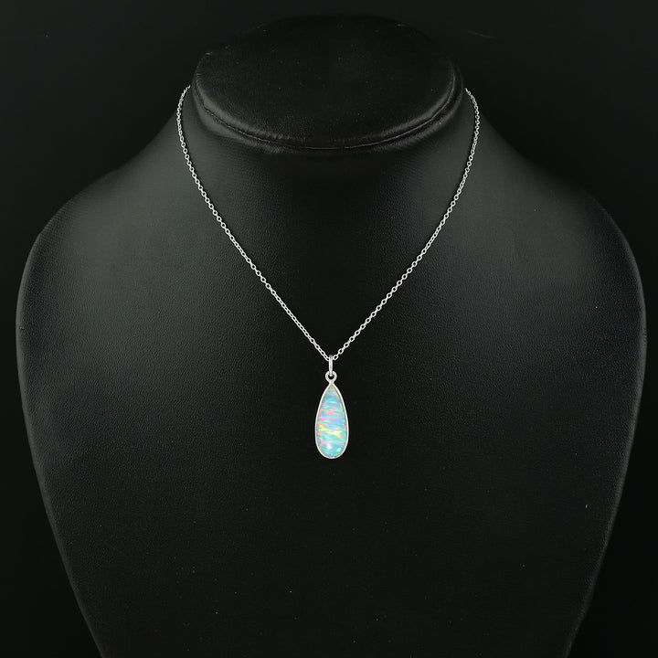 1.3 Ct Black Dot Ethiopian Opal Pendant