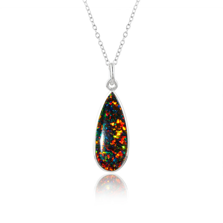 1.3 Ct Black Line Ethiopian Opal Pendant