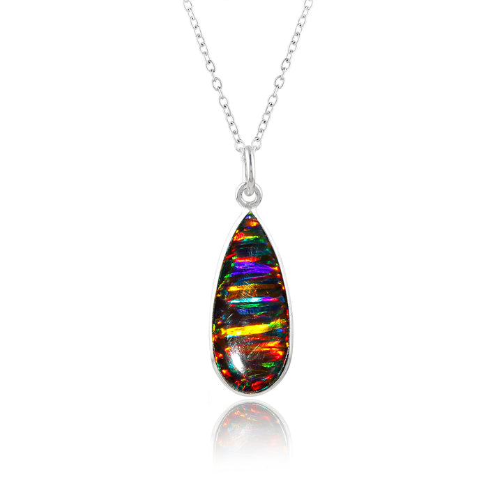 2.5 Ct White Line Ethiopian Opal Pendant