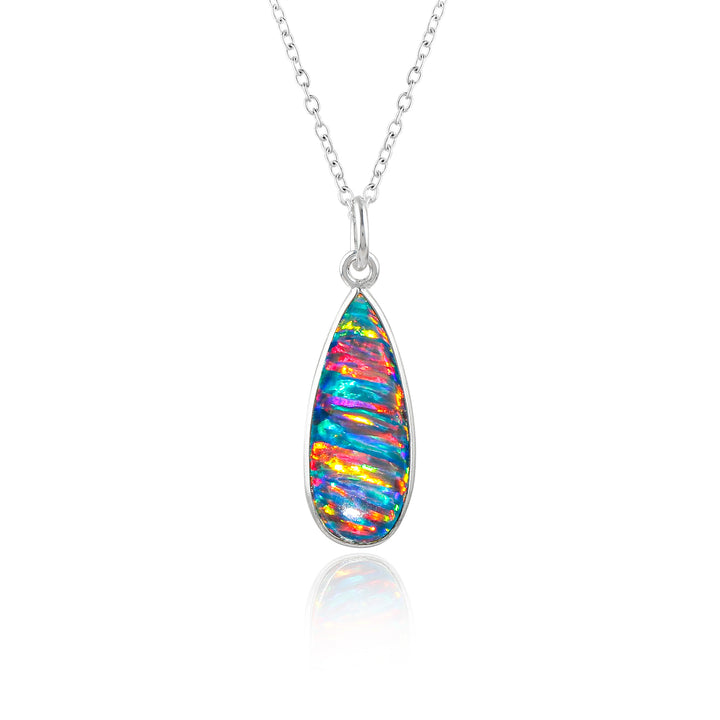 2.5 Ct Blue Line Ethiopian Opal Pendant