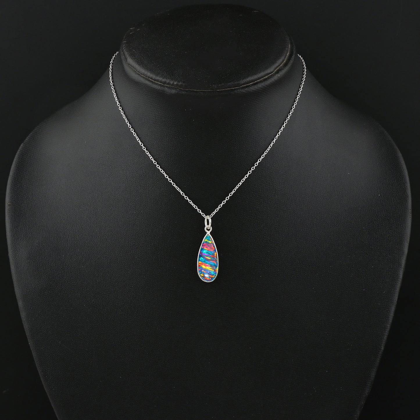 Elegant 2.5 Ct Blue Line Ethiopian Opal Pendant