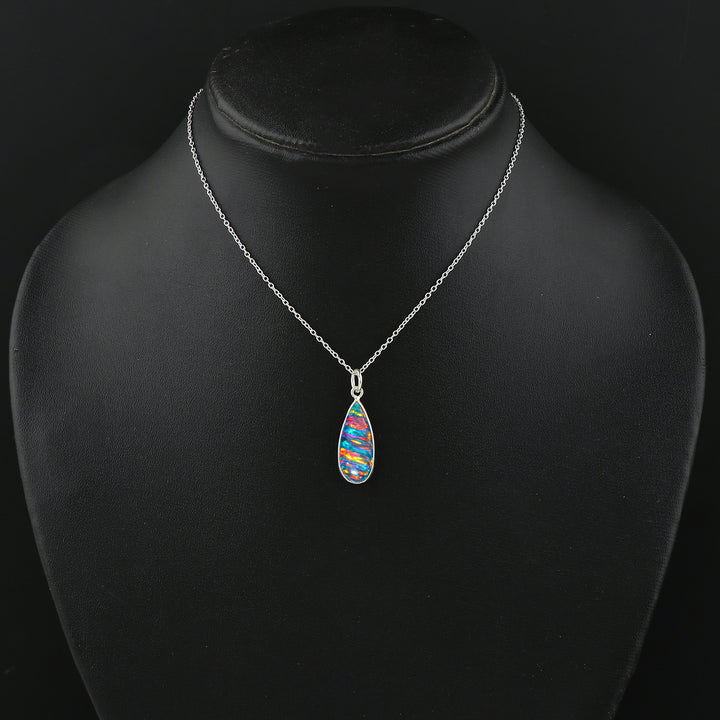 2.5 Ct Blue Line Ethiopian Opal Pendant
