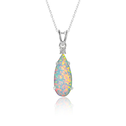 Mesmerizing beauty in 2.5 Ct White Dot Ethiopian Opal Pendant made with 925 silver