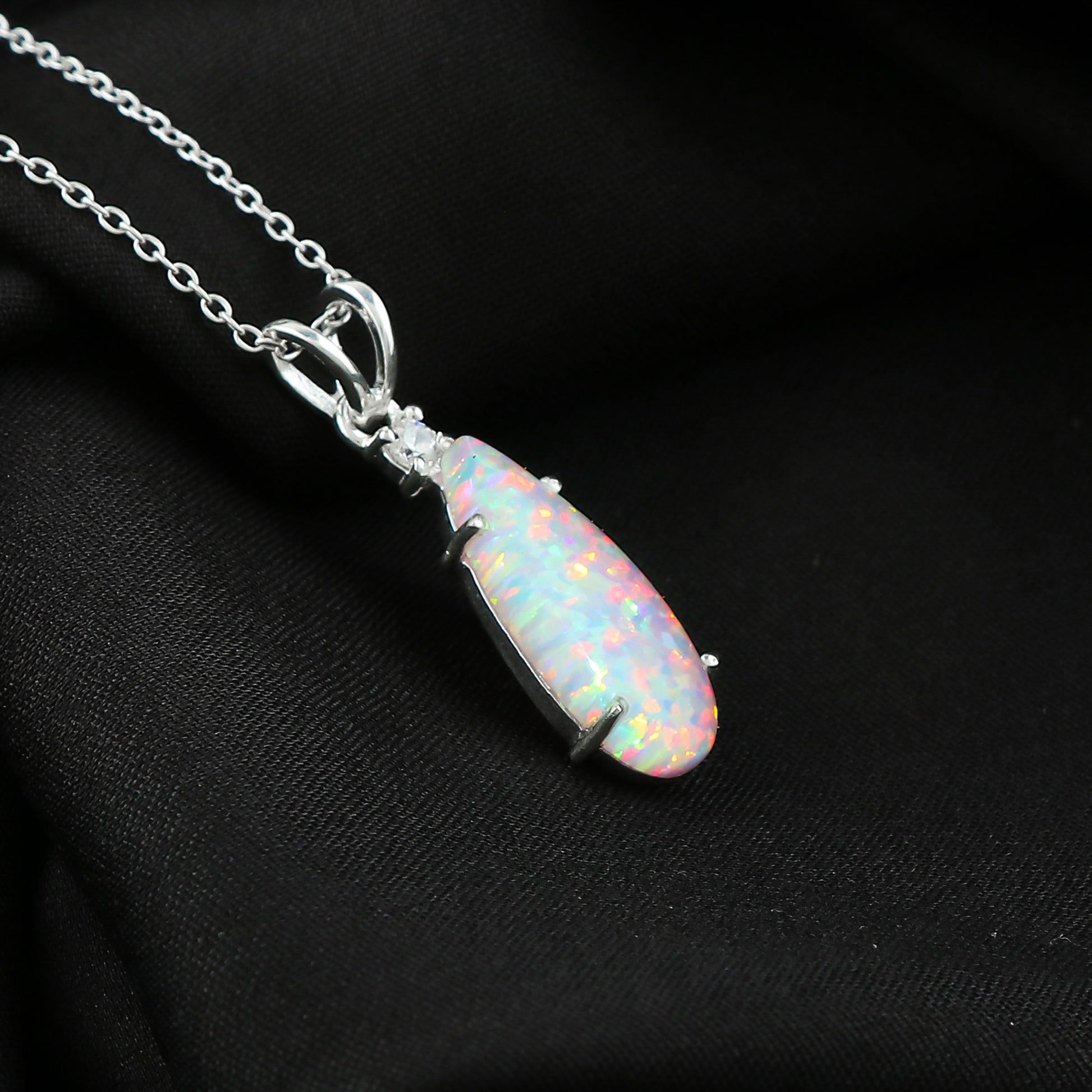 Perfect Choice for Gifting with the 2.5 Ct White Dot Ethiopian Opal Pendant